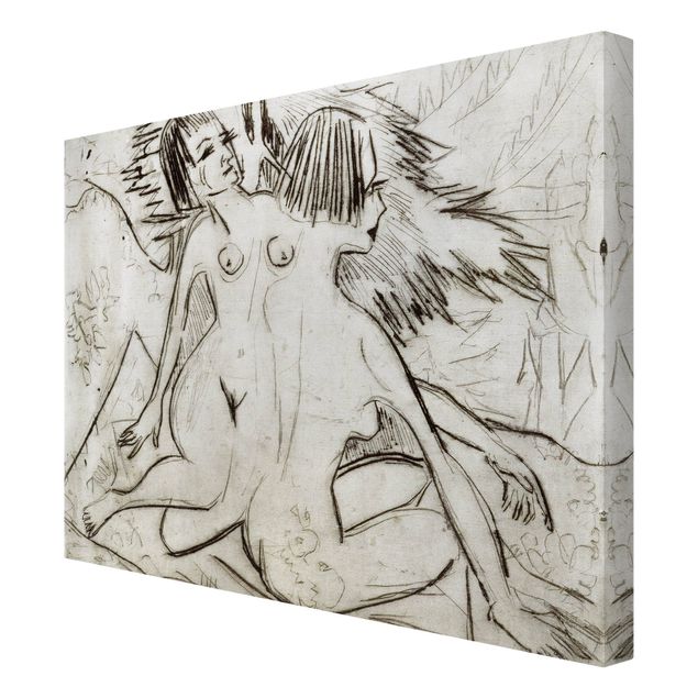 Tavlor konstutskrifter Ernst Ludwig Kirchner - Two Young Nudes