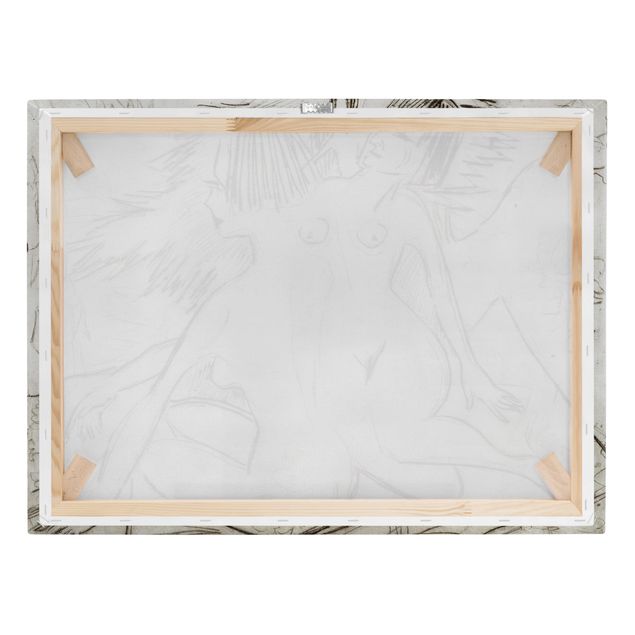 Tavlor svart och vitt Ernst Ludwig Kirchner - Two Young Nudes