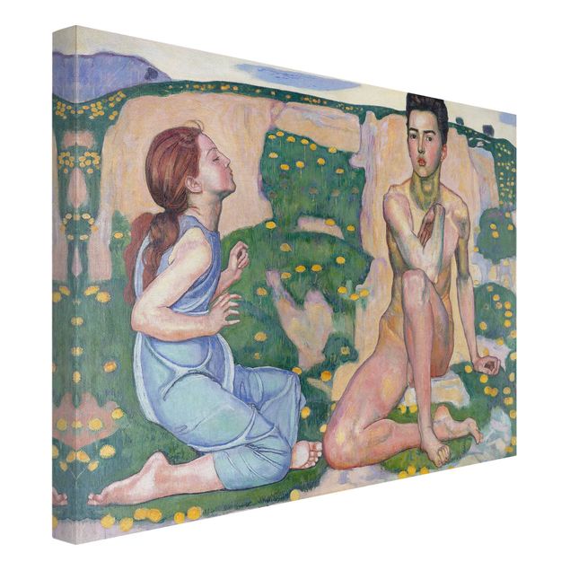 Tavlor naken och erotik Ferdinand Hodler - The Spring