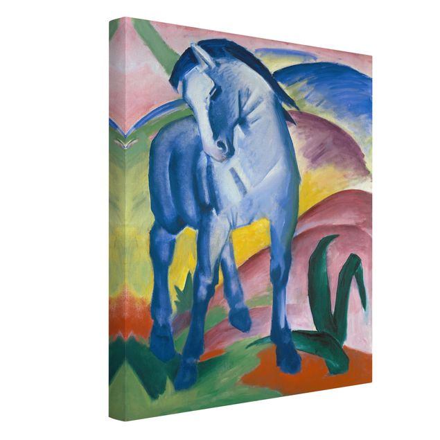 Canvastavlor hästar Franz Marc - Blue Horse I
