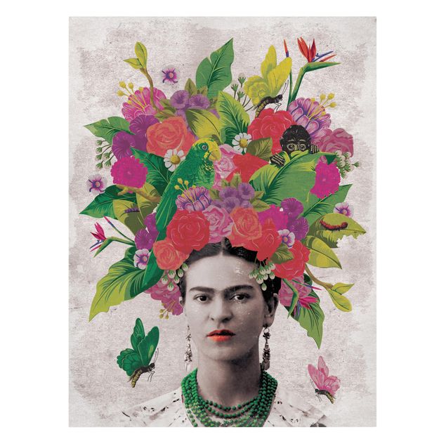Tavlor blommor  Frida Kahlo - Flower Portrait