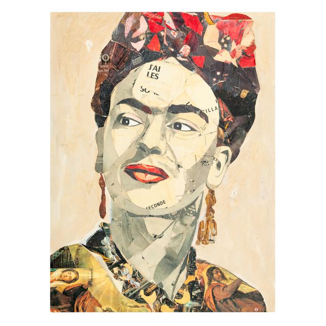 Tavlor porträtt Frida Kahlo - Collage No.2