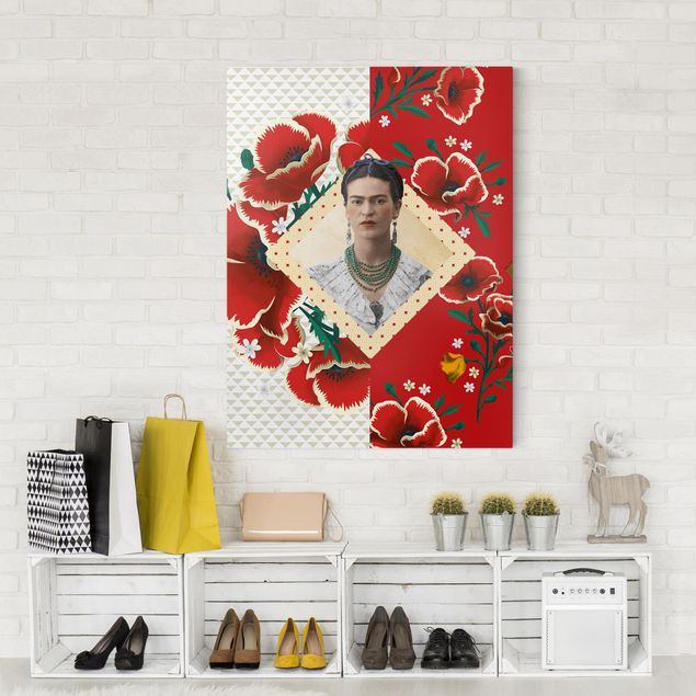 Canvastavlor vallmor Frida Kahlo - Poppies