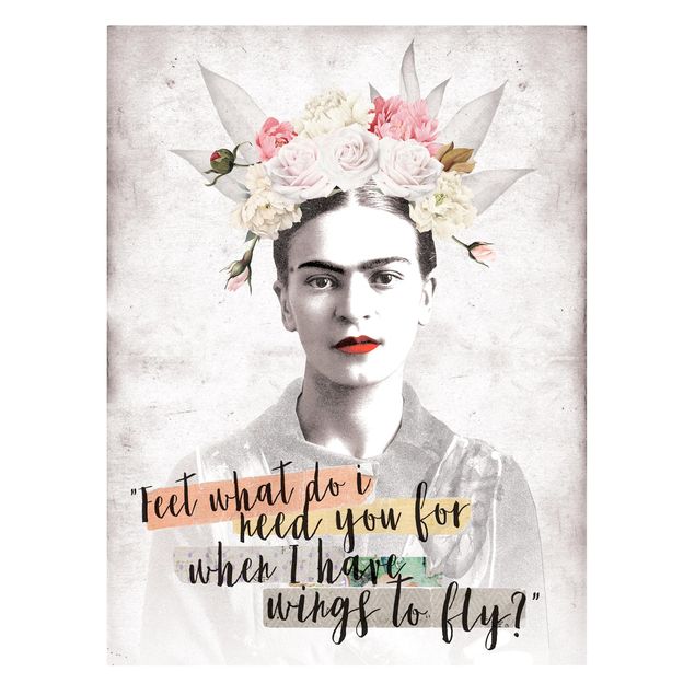 Tavlor konstutskrifter Frida Kahlo - Quote
