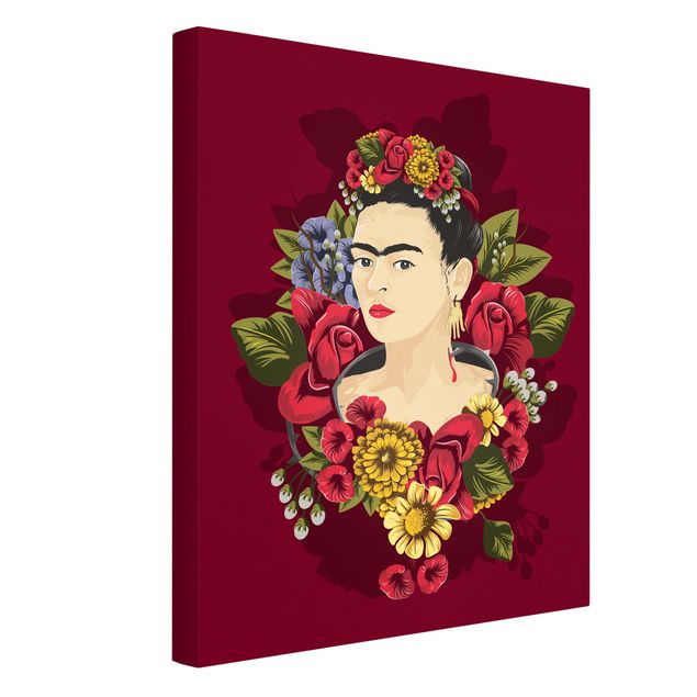 Canvastavlor blommor  Frida Kahlo - Roses