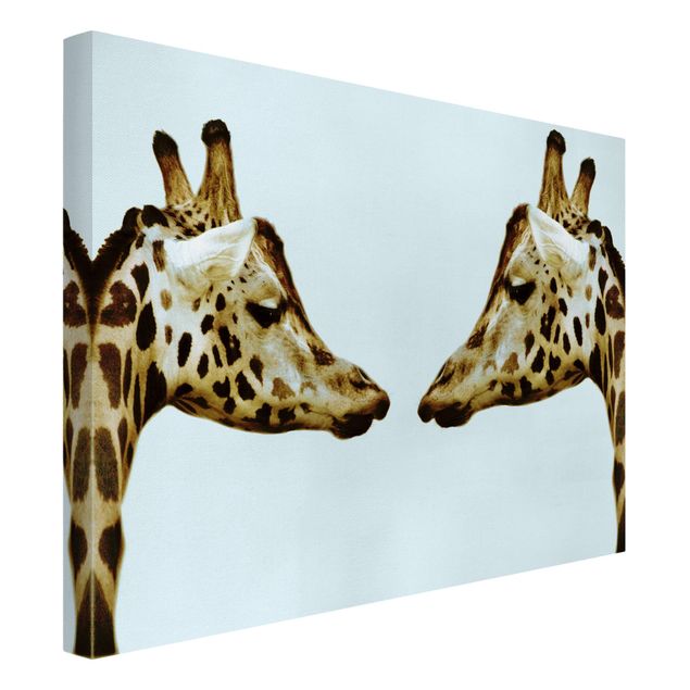 Canvastavlor djur Giraffes In Love