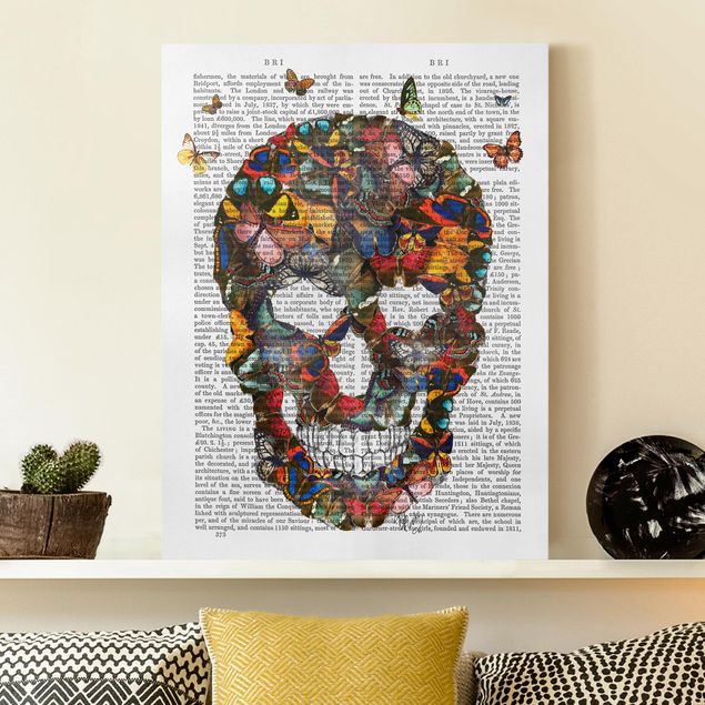 Kök dekoration Scary Reading - Butterfly Skull