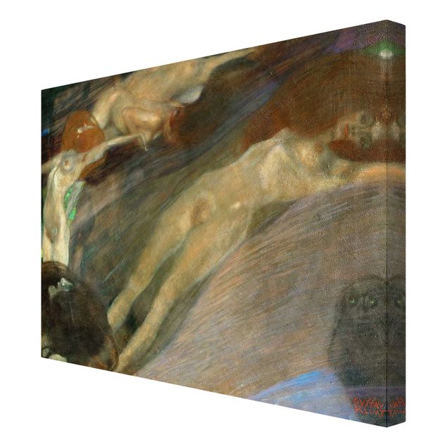 Canvastavlor konstutskrifter Gustav Klimt - Moving Water