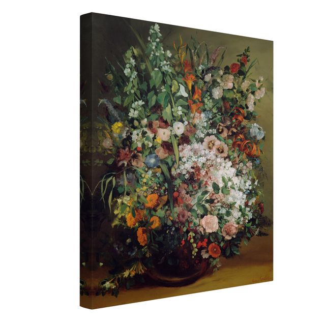 Konstutskrifter Gustave Courbet - Bouquet of Flowers in a Vase