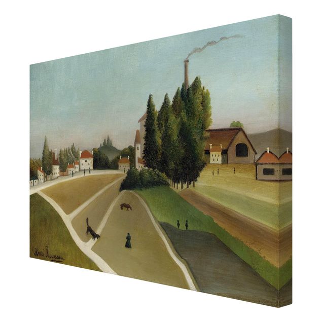 Tavlor konstutskrifter Henri Rousseau - Landscape With Factory