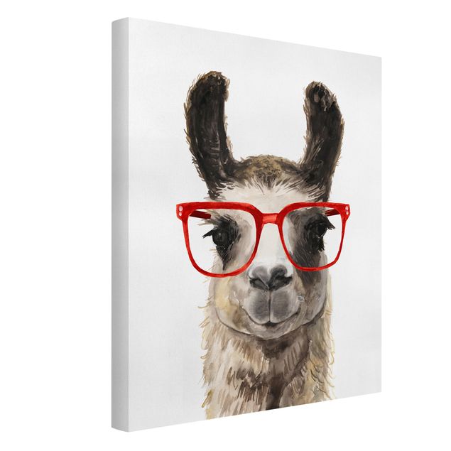 Tavlor modernt Hip Lama With Glasses II
