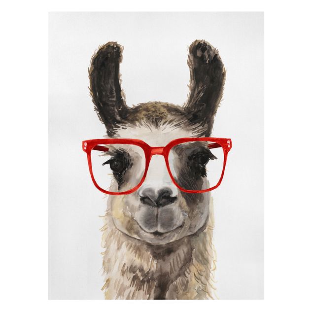 Tavlor djur Hip Lama With Glasses II