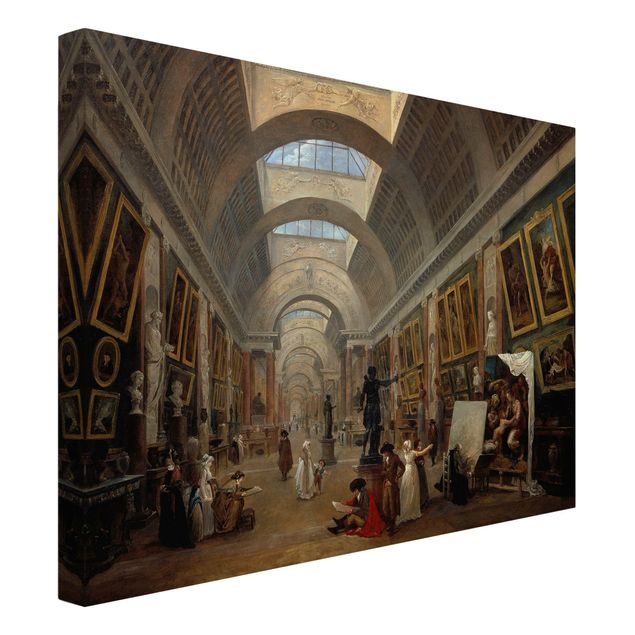 Konststilar Hubert Robert - The Equipment Project For The Large Gallery Of The Louvre
