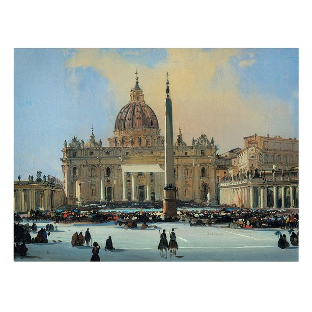 Konststilar Ippolito Caffi - Pope Blessing In St. Peter'S Square In Rome