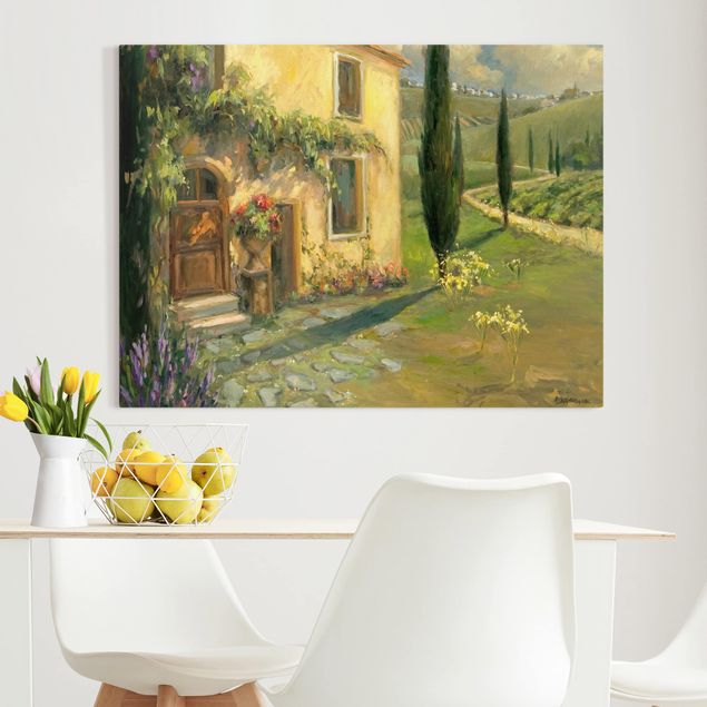 Canvastavlor Italien Italian Countryside - Cypress