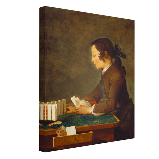 Konststilar Jean-Baptiste Siméon Chardin - Young Girl (young Boy?) builds a House of Cards