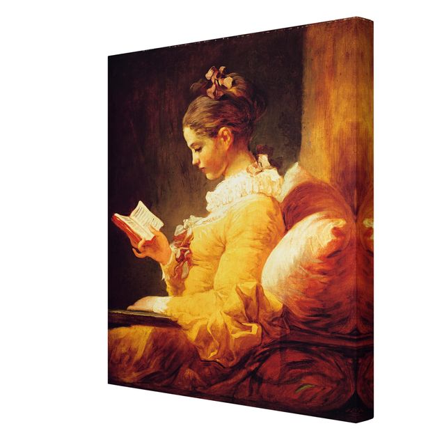 Tavlor konstutskrifter Jean Honoré Fragonard - Young Girl Reading