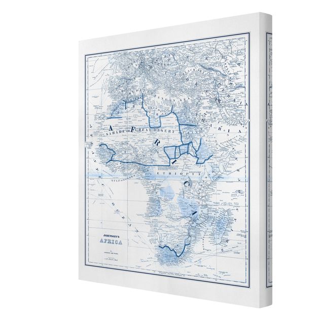 Tavlor blå Map In Blue Tones - Africa