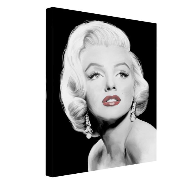 Tavlor porträtt Marilyn With Earrings