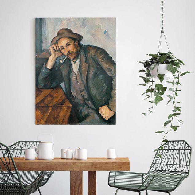 Canvastavlor hundar Paul Cézanne - The Pipe Smoker