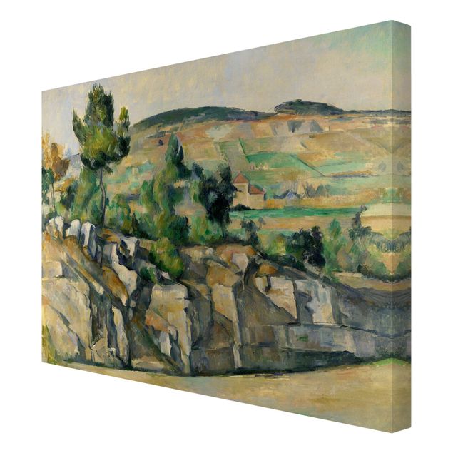 Canvastavlor bergen Paul Cézanne - Hillside In Provence