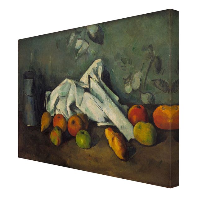 Canvastavlor konstutskrifter Paul Cézanne - Still Life With Milk Can And Apples