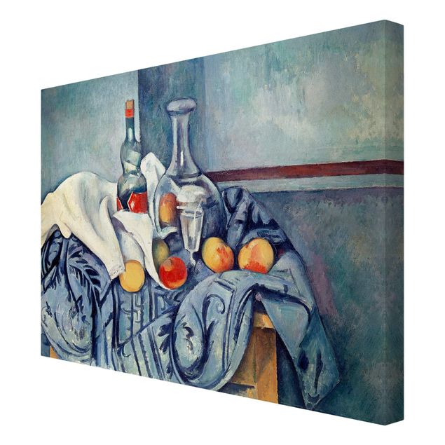 Konststilar Paul Cézanne - Still Life With Peaches And Bottles