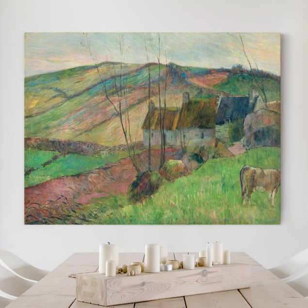 Konststilar Impressionism Paul Gauguin - Cottages On The Side Of Montagne Sainte-Marguerite