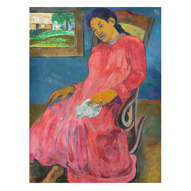 Canvastavlor konstutskrifter Paul Gauguin - Faaturuma (Melancholic)