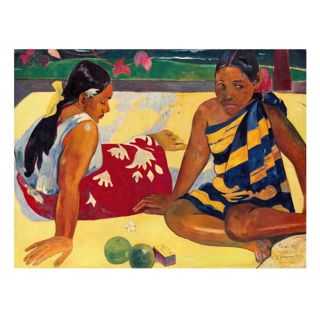 Canvastavlor konstutskrifter Paul Gauguin - Parau Api (Two Women Of Tahiti)