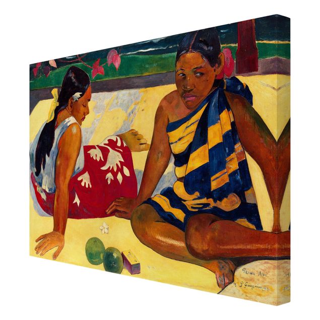 Tavlor konstutskrifter Paul Gauguin - Parau Api (Two Women Of Tahiti)