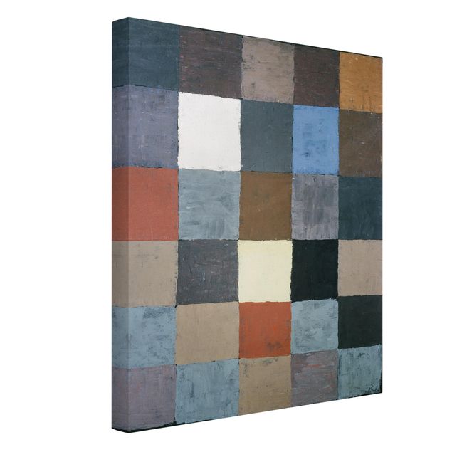 Canvastavlor konstutskrifter Paul Klee - Color Chart (on Gray)