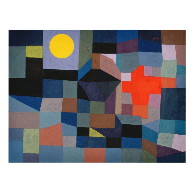 Canvastavlor mönster Paul Klee - Fire At Full Moon