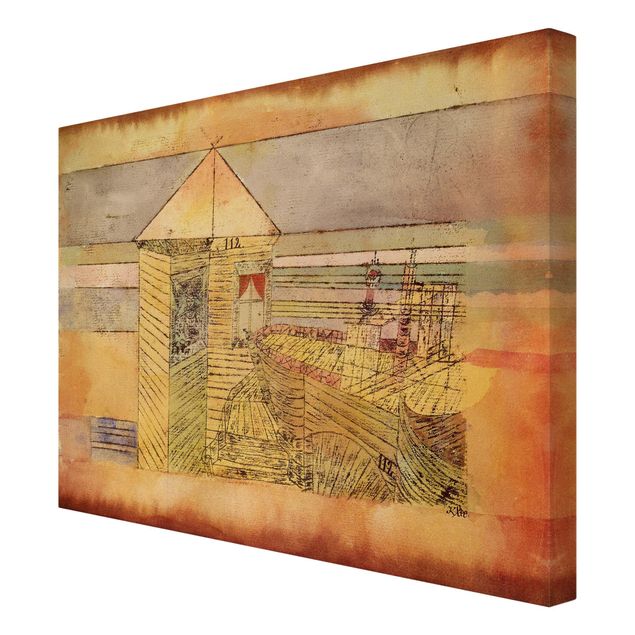 Canvastavlor abstrakt Paul Klee - Wonderful Landing, Or '112!'