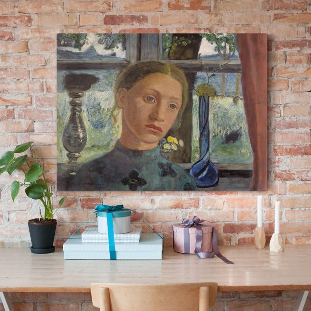 Kök dekoration Paula Modersohn-Becker - Girl'S Head In Front Of A Window