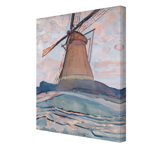 Canvastavlor konstutskrifter Piet Mondrian - Windmill