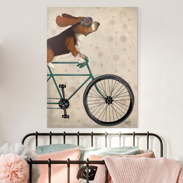Kök dekoration Cycling - Basset On Bike