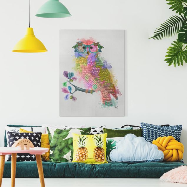 Tavlor modernt Rainbow Splash Owl