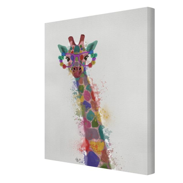 Tavlor djur Rainbow Splash Giraffe