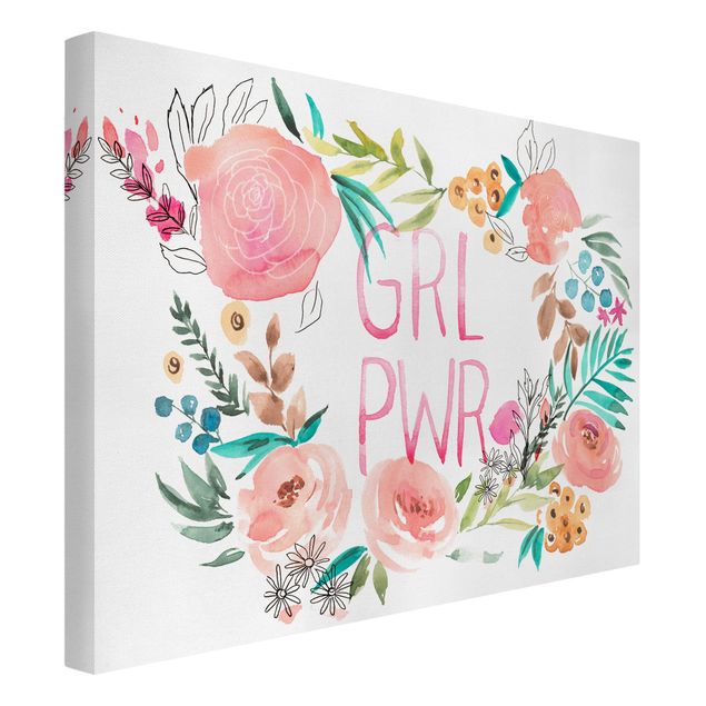 Tavlor blommor  Pink Flowers - Girl Power