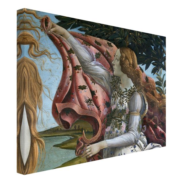 Konststilar Sandro Botticelli - The Birth Of Venus. Detail: Flora