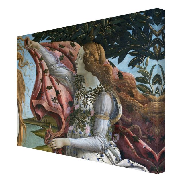 Tavlor konstutskrifter Sandro Botticelli - The Birth Of Venus. Detail: Flora