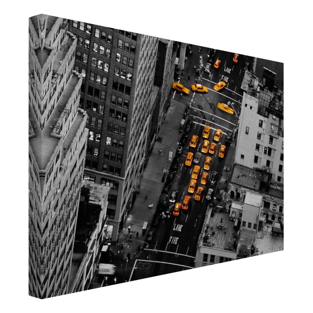Canvastavlor Arkitektur och Skyline Taxi Lights Manhattan