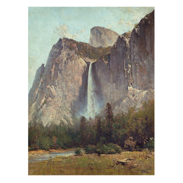 Canvastavlor vattenfall Thomas Hill - Bridal Veil Falls - Yosemite Valley