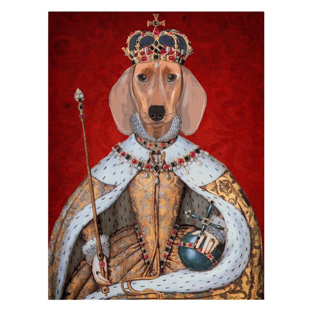 Canvastavlor djur Animal Portrait - Dachshund Queen