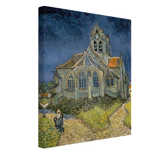 Canvastavlor hundar Vincent van Gogh - The Church at Auvers