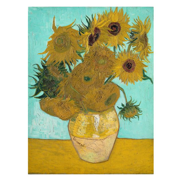 Canvastavlor solrosor Vincent van Gogh - Sunflowers