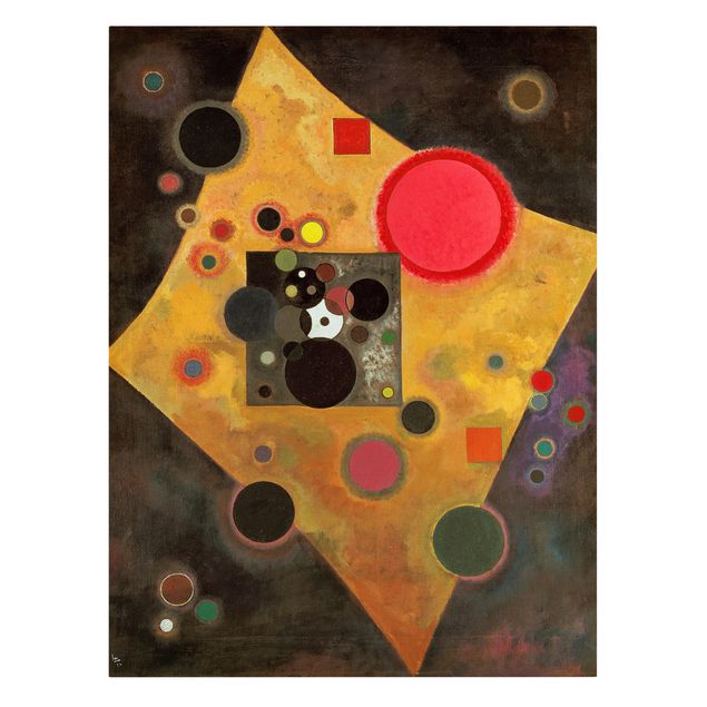 Canvastavlor konstutskrifter Wassily Kandinsky - Accent in Pink