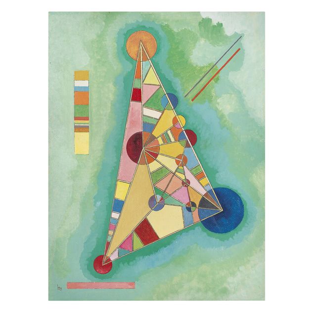 Canvastavlor konstutskrifter Wassily Kandinsky - Variegation in the Triangle