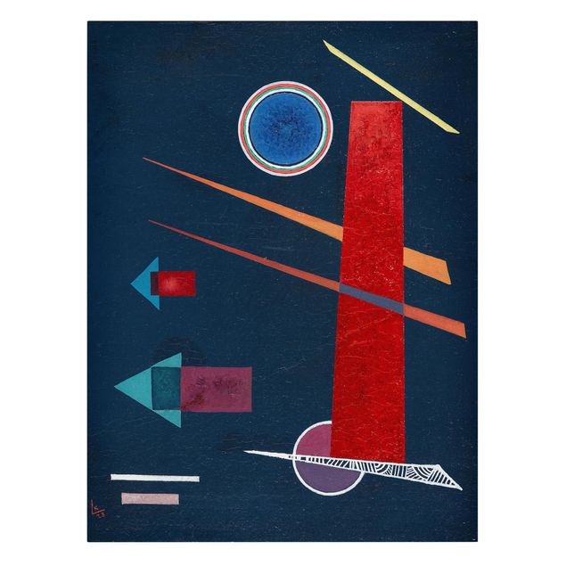 Canvastavlor konstutskrifter Wassily Kandinsky - Powerful Red